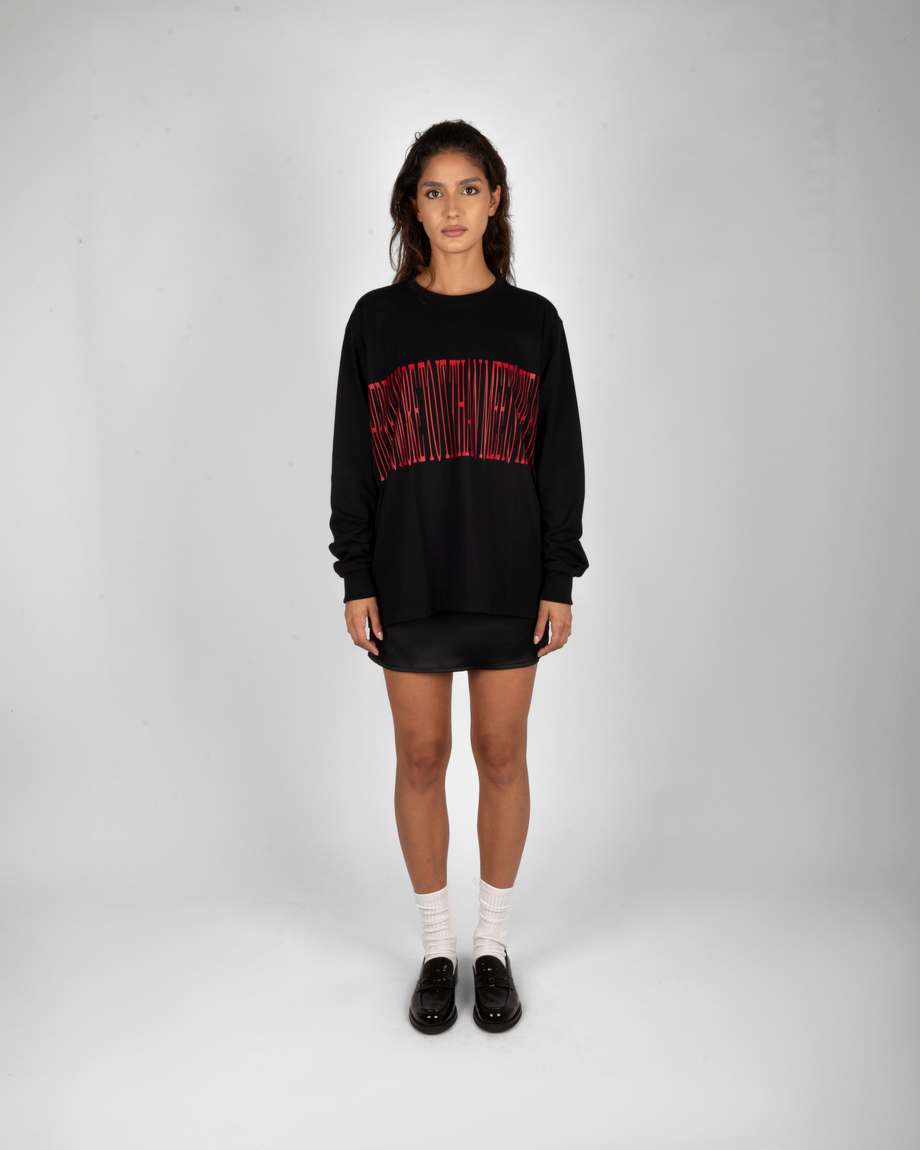 34.ATD Black Sweatshirt with Eye Print
