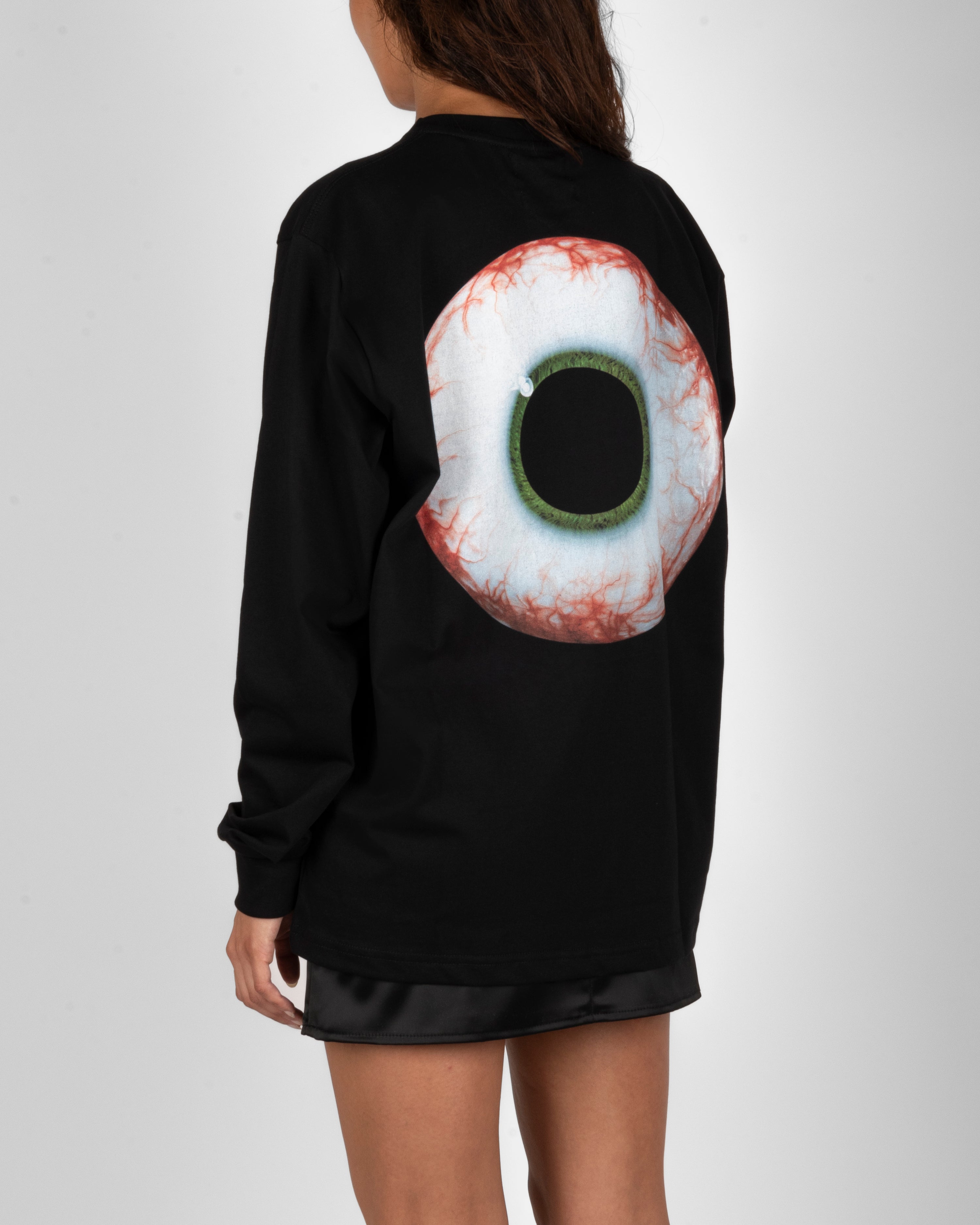 34.ATD Black Sweatshirt with Eye Print
