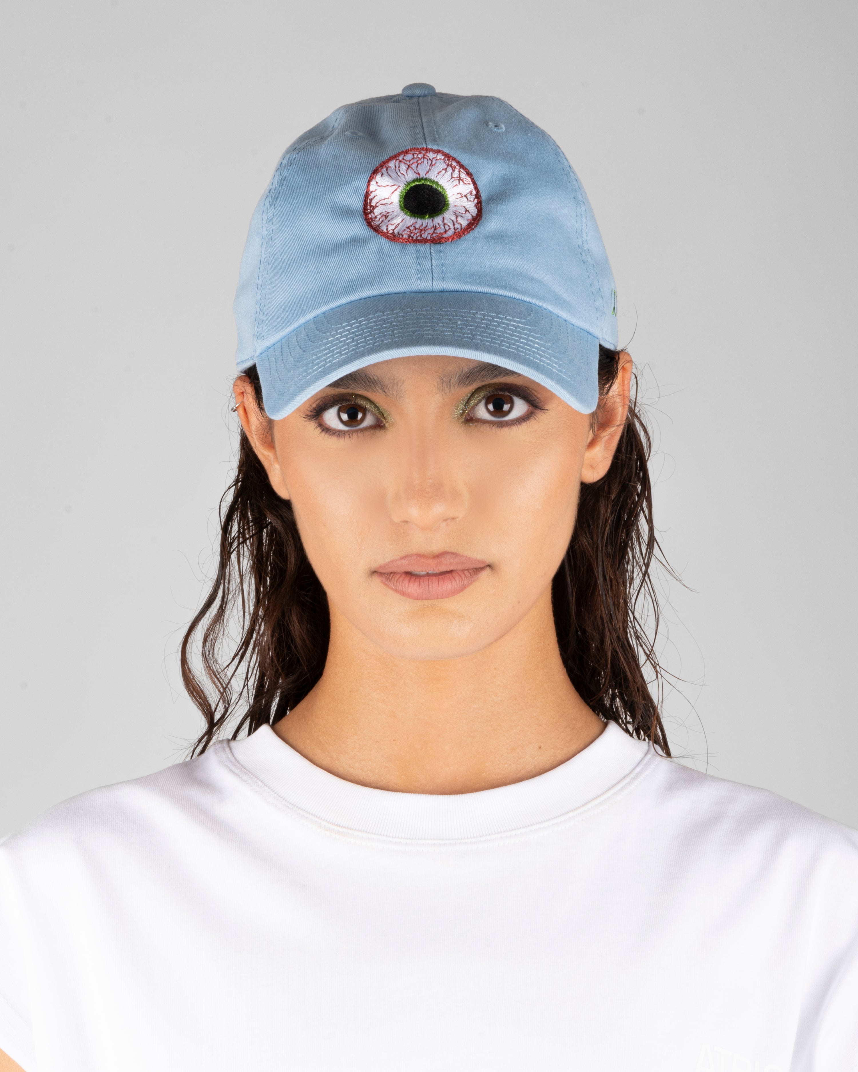 14.ATD Blue Hat with Eye Print