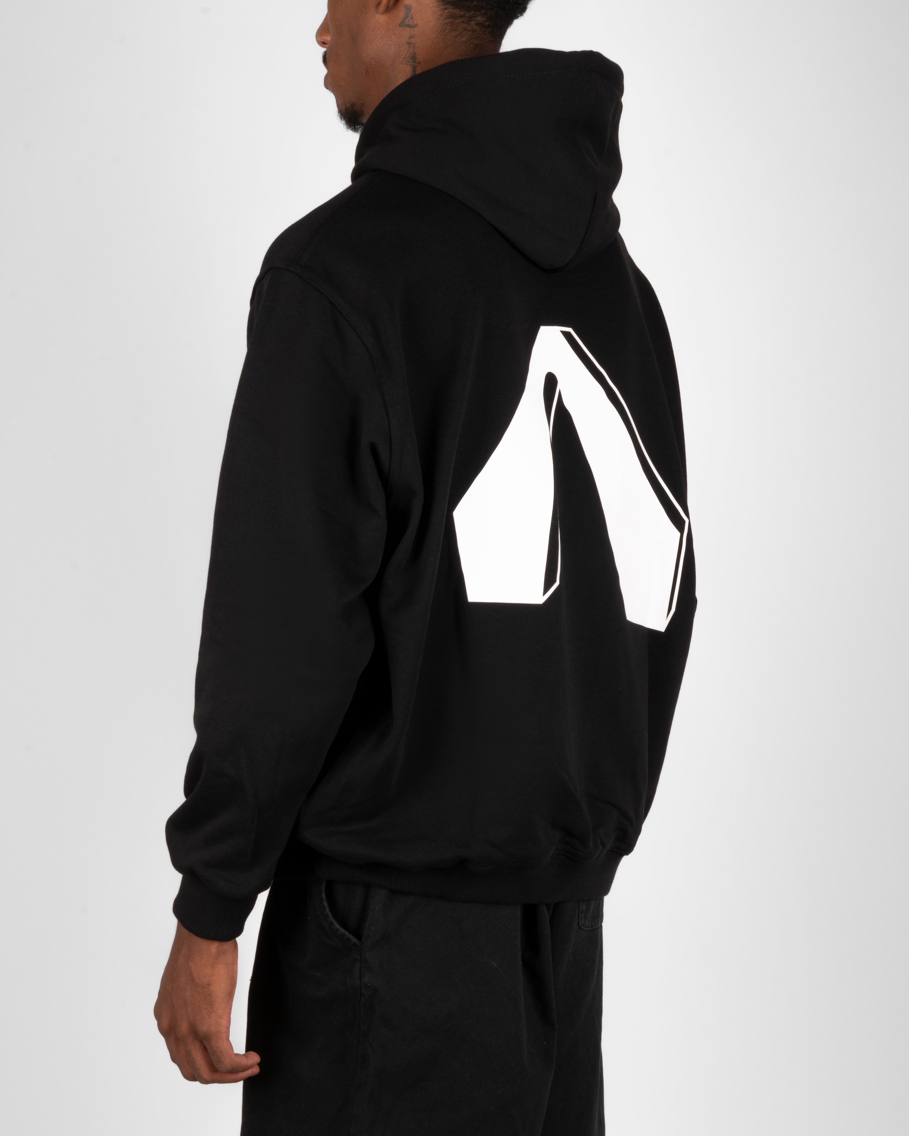 9.ATU ATRIO Black Hoodie with Reflective Logo